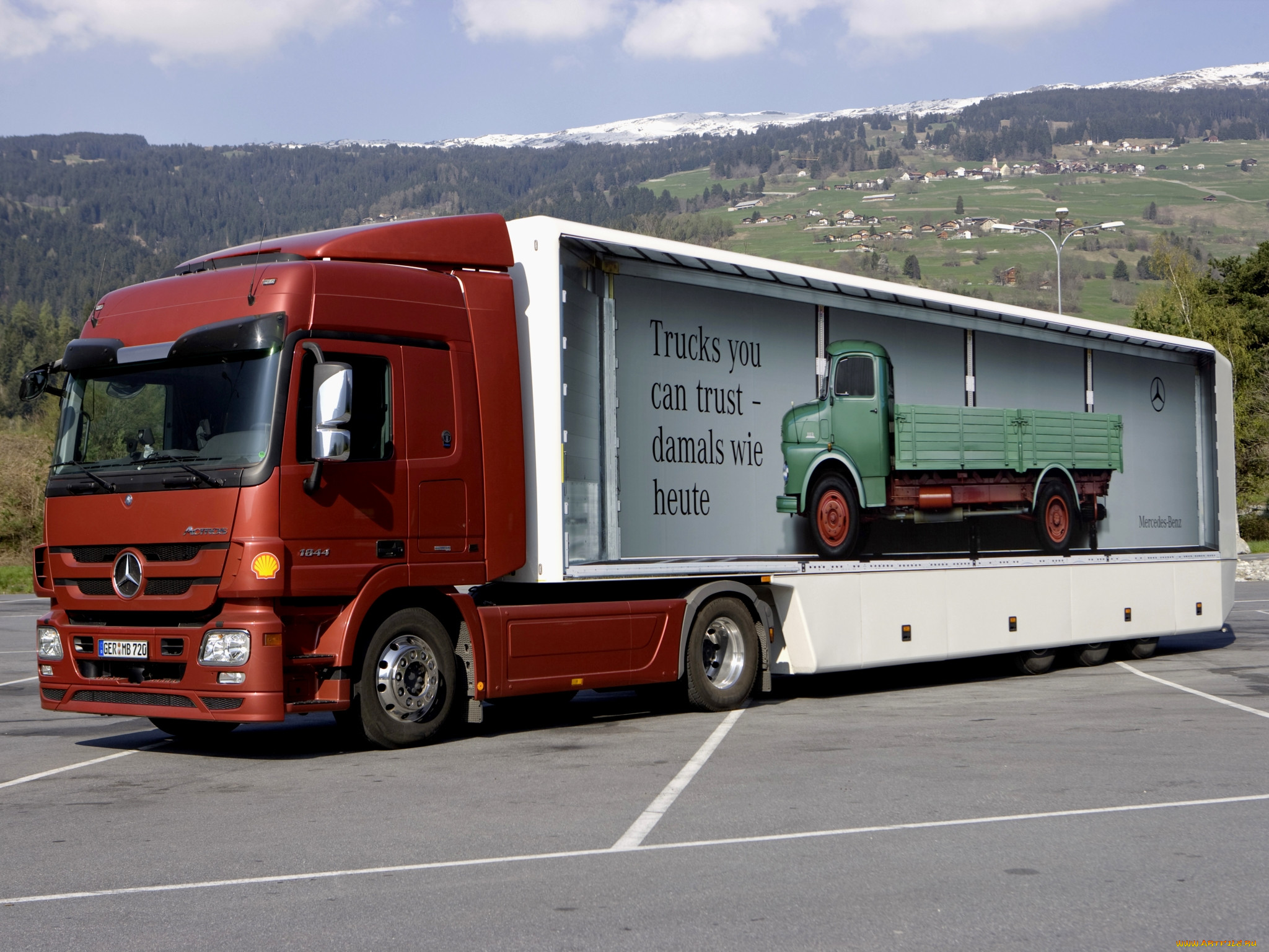 , mercedes, trucks, 